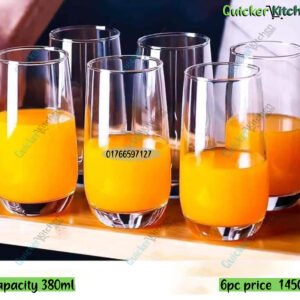 water Glass 380ml 6pc set 